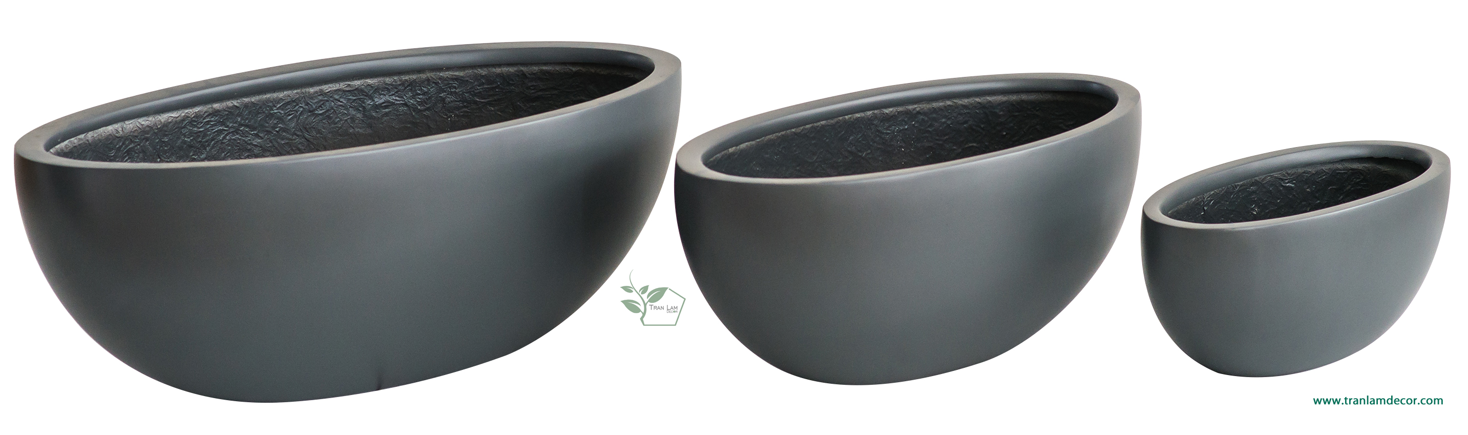 Chậu hoa composite cao cấp Oval TL1124